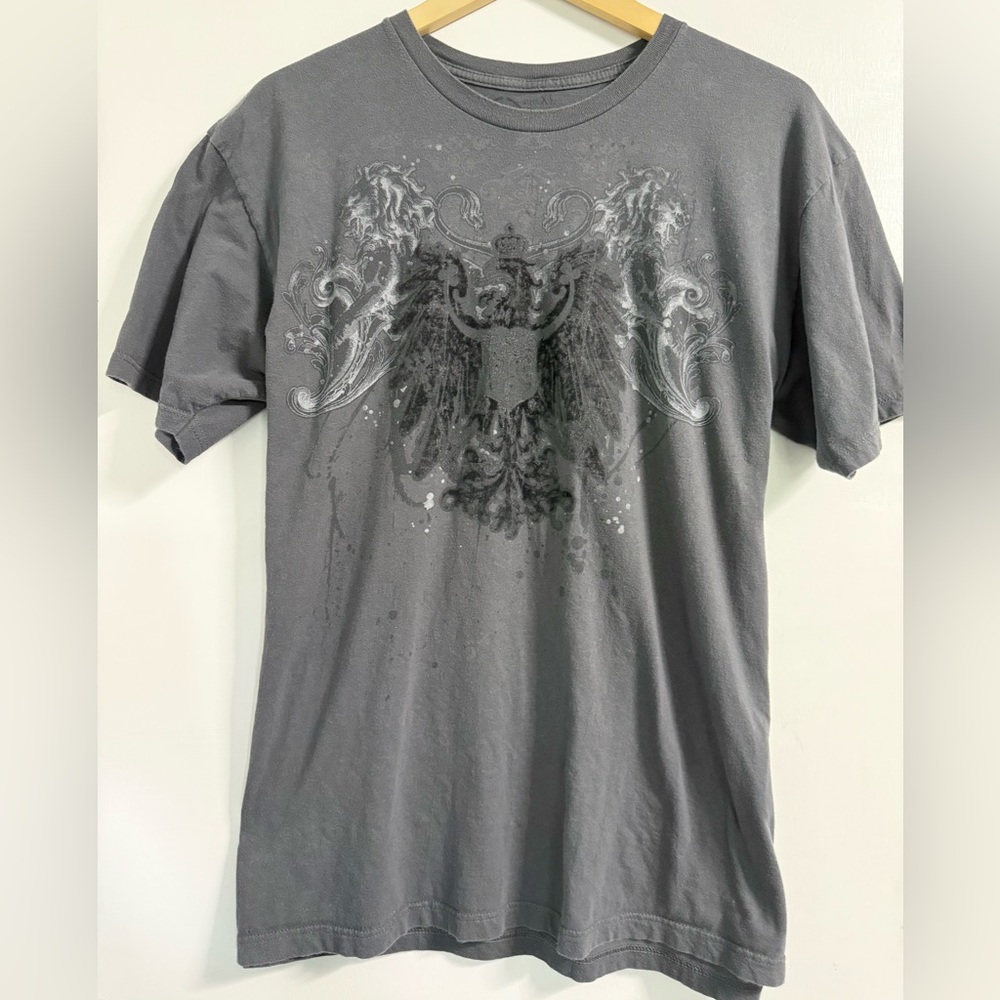 Hybrid Apparel Griffin Crest Tee XL Gothic Grunge Bikercore Shirt